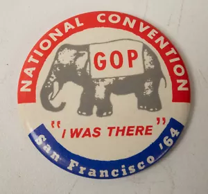 GOP 1964 Pinback Button (B3R-16) National Convention (JSF6)San Francisco Vintage - Picture 1 of 5