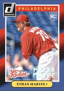 2014 (PHILLIES) Donruss The Rookies Press Proofs Silver #36 Ethan Martin/199