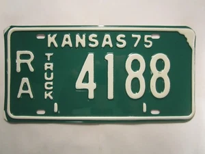 *Unused* LICENSE PLATE Truck Tag 1975 KANSAS RA 4188 Rawlins County [Z256] - Picture 1 of 1