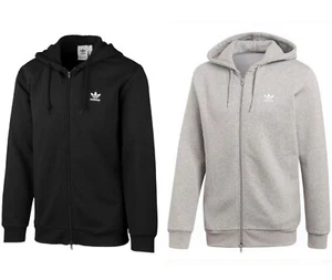 Sudadera con capucha Adidas Trefoil Fleece para hombre cremallera completa negra gris S-2XL [DN6015] [DN6016] - Imagen 1 de 11