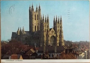 Canterbury Cathedral, north west view colour postcard, posted 1974 - Picture 1 of 2