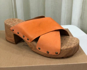 NUEVO EN CAJA Sandalia Kork-Ease Mujer Tatum Cuero Plataforma Deslizable Tacón EE. UU. 10/EUR 42 Naranja - Imagen 1 de 23