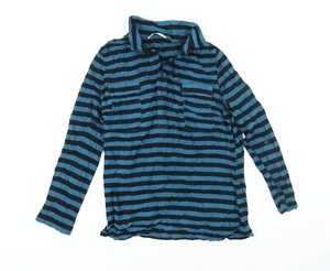 Urbane Womens Blue Striped Viscose Tunic Blouse Size 14 Collared - Picture 1 of 10