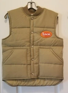 Vintage Tyson Foods Braun Mitarbeiter Jacke Mantel Retro RAR Größe S - Bild 1 von 6