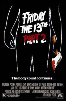 1981 Friday The 13th Part 2 Movie Poster 11X17 Crystal Lake Jason Voorhees 🔪