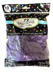 Pack of 72 Purple Party Balloons 12" NEW - Picture 1 of 3
