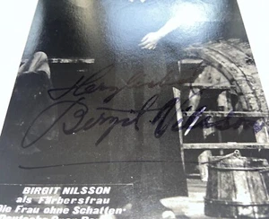 Birgit Nilsson signiert Oper Karte original Unterschrift Autogramm Signatur - Picture 1 of 4