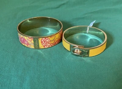 Nuevo con etiquetas Brazalete Coach Saffiano Cuero Turnlock Bisagras + Pulsera Lilly Pulitzer Foto 1 de 4