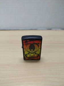 RETRO ZIPPO 2011 F-11 BLACK MATTE CIGARETTE LIGHTER DUAL FLYING ELECTRIC GUITARS - Picture 1 of 5