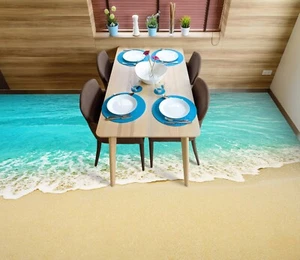 3D Strand Sand C3560 Fußboden Wandbild Unentschied BildTapete Familie DE Amy - Bild 1 von 5