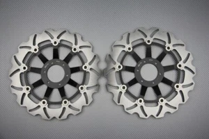 Coppia dischi freno anteriori galleggianti onda 296mm HONDA VFR 400 R 1989-1992 - Foto 1 di 2