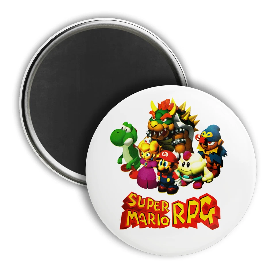 Super Mario RPG MAGNET 2.25 in. SNES-Nintendo-Mallow-Geno-Bowser-Peach-Fridge - Image 1 of 1
