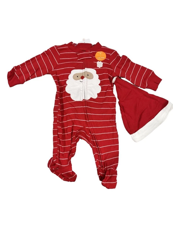 Baby Boys' Stripe Santa Sleep 'N Play - Just One You made by Carter's Red 6M