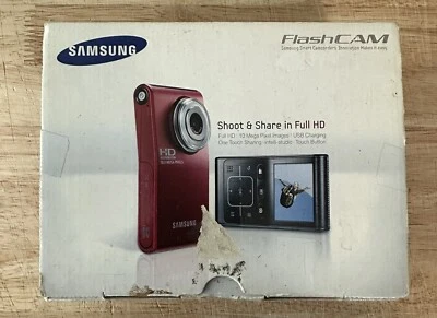 Samsung Flashcam HMX-U10 High Definition Camcorder Red - Image 1 of 4