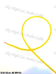 500 ft 12 Gauge AWG Primary / Remote Wire Yellow Sky High Car Audio Lead Ga Feet - Picture 1 of 2