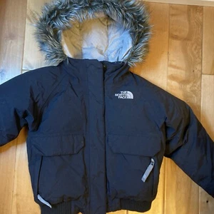 The North Face Hyvent Goose Down Hoodie Bomber Parka Jacket Girls Size: S/P - Picture 1 of 8