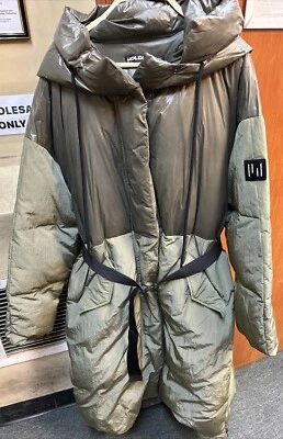 Chaqueta para mujer Holden Long Down Stone Green Puffer talla L/XL Foto 1 de 4