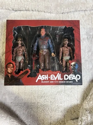 NECA Ash vs Evil Dead Bloody Ash Faces The Demon Spawn Paquete de 3 NUEVO Y SELLADO 🔥 Foto 1 de 2