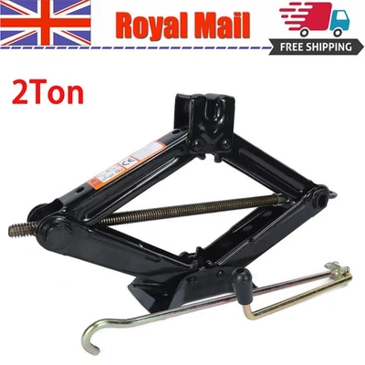 2 TON TONNE SCISSOR JACK LIFT WIND UP FOR CAR VAN GARAGE HOME EMERGENCY REPAIR - Image 1 of 4