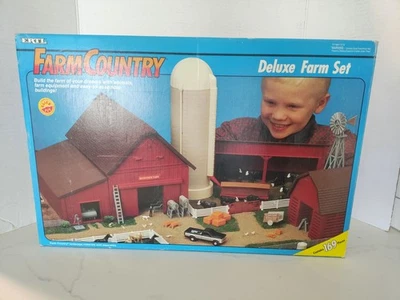 Juego de granja de lujo ERTL Farm Country 1/64 vintage, usado, como está Foto 1 de 4