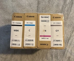 Genuine Canon Exp 2.3.4,(24) PFI-1700 Pro Series 700ml Set Of (4) MBK,C,M,GY - Picture 1 of 5