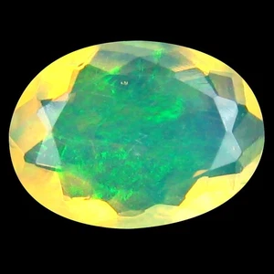 1.64 ct Oval (10.93 x 8.01 mm) Un-Heated Ethiopia Rainbow Opal Stone - Picture 1 of 3