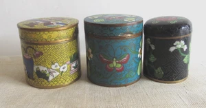 Vintage Konvolut chinesische Cloisonne' Emaille Zigarettenhalter Glas *lesen* - Bild 1 von 20
