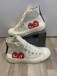Women’s  Converse Comme Des Garçons x Chuck 70 High, Cream, Size 5.5 Uk EUR 38 - Picture 1 of 13