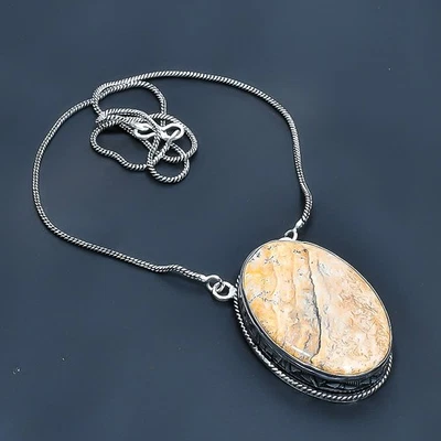 Collar Joyería Piedras Preciosas Hecho a Mano Jaspe 18" D348 Foto 1 de 3