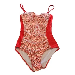 Boden Damen Gr. 6 Amalfi Bandeau Einteiler Badeanzug Koralle - Bild 1 von 4