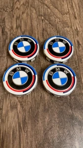 BMW Center Caps 68MM (SET OF 4) Wheel Caps Rim Caps For BMW Anniversary - Picture 1 of 2