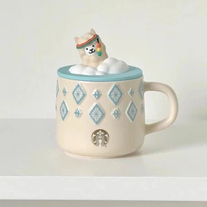 New China Starbucks 2024 Summer Alpaca Paradise 14oz Ceramic Mug With Lid - Picture 1 of 2