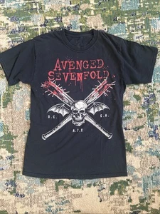 Avenged Seven Fold T-Shirt Men's Black size SMALL Concert Tee Y2K - Picture 1 of 5