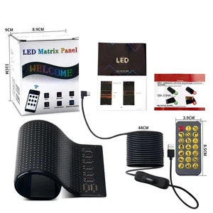 LED Matrix Pixel Panel Scrolling Bright Advertising Sign USB 5V Bluetooth APP - Picture 1 of 19