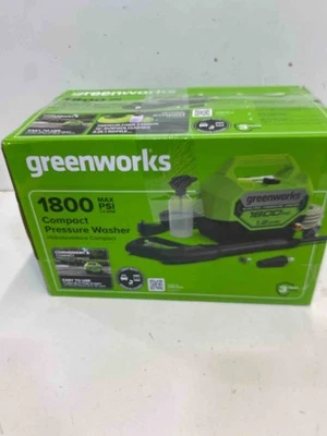 Lavadora a presión de agua fría compacta Greenworks 1800 psi 1,2 gpm Foto 1 de 3