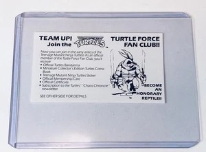 1988 Original Teenage Mutant Ninja Turtles Fan Club Flyer Force TMNT NEAR MINT - Picture 1 of 2