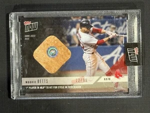2018 Topps NOW Card #580A Mookie Betts Cycle Boston Red Sox Base Relic #12/99 - Foto 1 di 2
