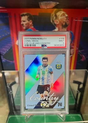 2017 Panini Nobility para Club & Country #10B Lionel Messi PSA 9 - Imagem 1 de 4
