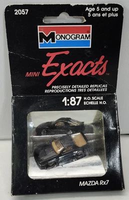 VTG Monogram Mini Exacts Mazda Rx7 Black Car 1/87 Toy Vehicle NEW - Image 1 of 4