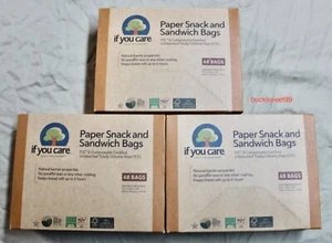If You Care Paper Snack & Sandwich Bags - 144 Bags - SEALED BOXES - Picture 1 of 5