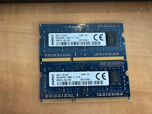 KINGSTON 8GB (2X4GB) 1RX8 PC3L-12800S DDR3 LAPTOP MEMORY RAM KNWMX1-HYA I7-1(5) - Picture 1 of 1