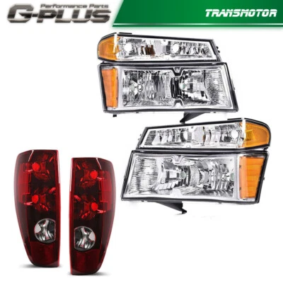 Chrome Housing Headlights & Tail lights Fit For 04-12 Chevy Colorado GMC Canyon - Image 1 of 4