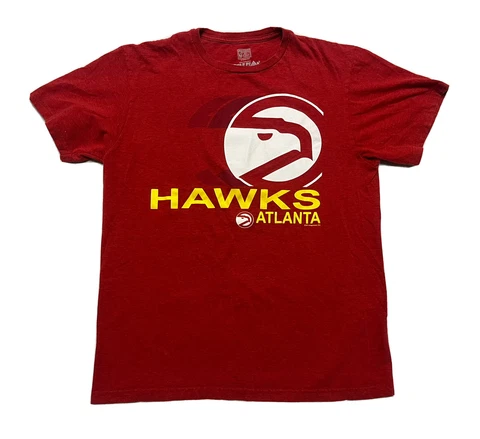 Atlanta Hawks NBA Red Cotton T-Shirt Mens Large Cover