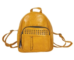 22) J&L Firenze Damen Tasche City - Rücksack mit Nieten Neu Faux-Leder - Bild 1 von 5