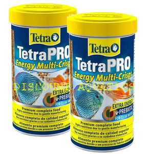 TETRA PRO ENERGY MULTI CRISPS 2X500ml 110g TUBS (1L 220g) PREBIOTIC FISH FOOD - Picture 1 of 1