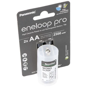 Panasonic eneloop Mono 5000mAh composto da 1x adattatore AccuCell D e 2x eneloo - Foto 1 di 5