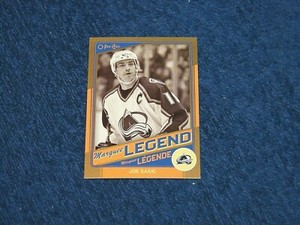 JOE SAKIC AVALANCHE 2012-13 O-PEE-CHEE MARQUEE LEGENDS GOLD #G4 (H-459)