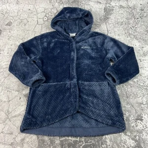 Columbia Jacket Girls XL 18/20 Blue Hooded Fire Side Sherpa Full Zip - Picture 1 of 15