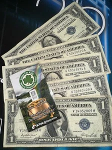 1935/1957 Lot Of5 silver certificate 1 dollar bills +1 Grain Of Silver From CFK - Picture 1 of 1