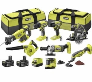 NEW Ryobi 18V ONE+ 8-Piece Cordless Power Tool Kit R18X8C142B - Picture 1 of 10